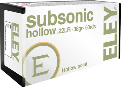 ELEY SUBSONIC 22LR 38GR HP