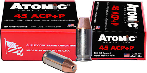 ATOMIC 45 ACP +P 185GR BONDED