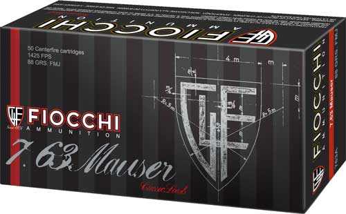 FIOCCHI 7.63 MAUSER 88GR FMJ