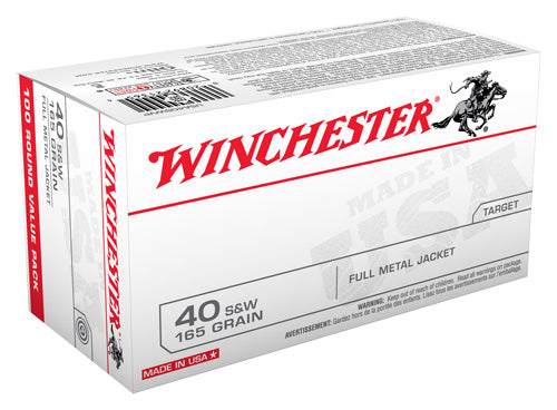 WINCHESTER USA 40 SW 165GR FMJ