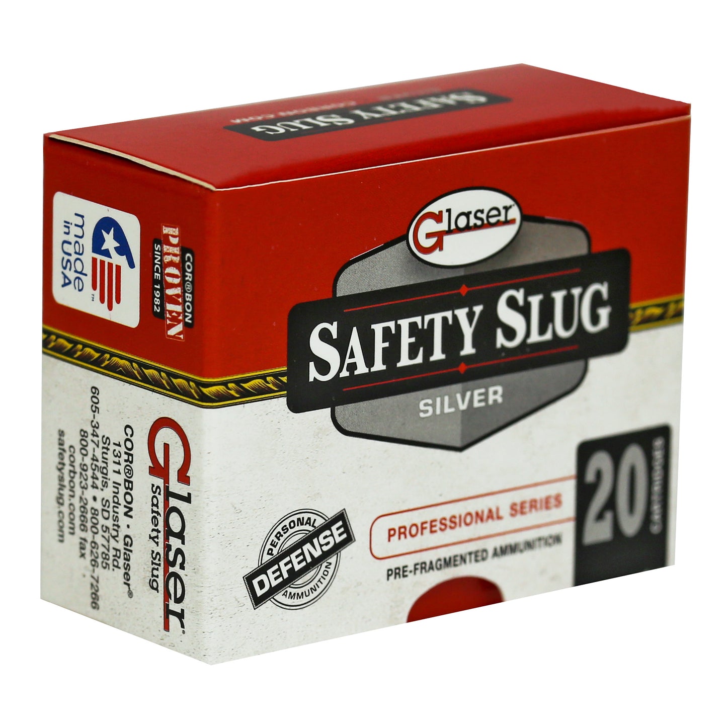 GLASER SILVER 380ACP 70GR 20/500