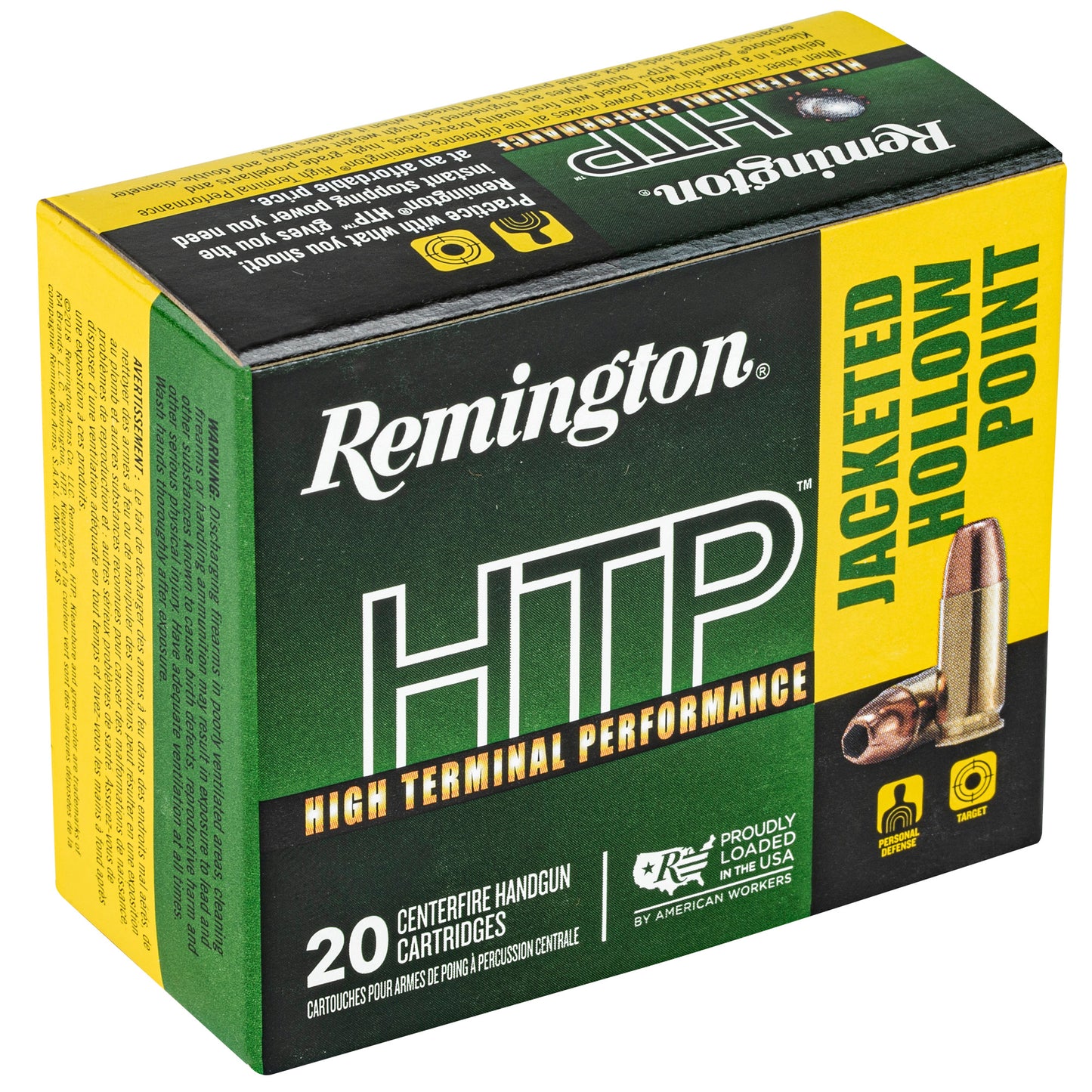 REM HTP 9MM +P 115GR JHP 20/500