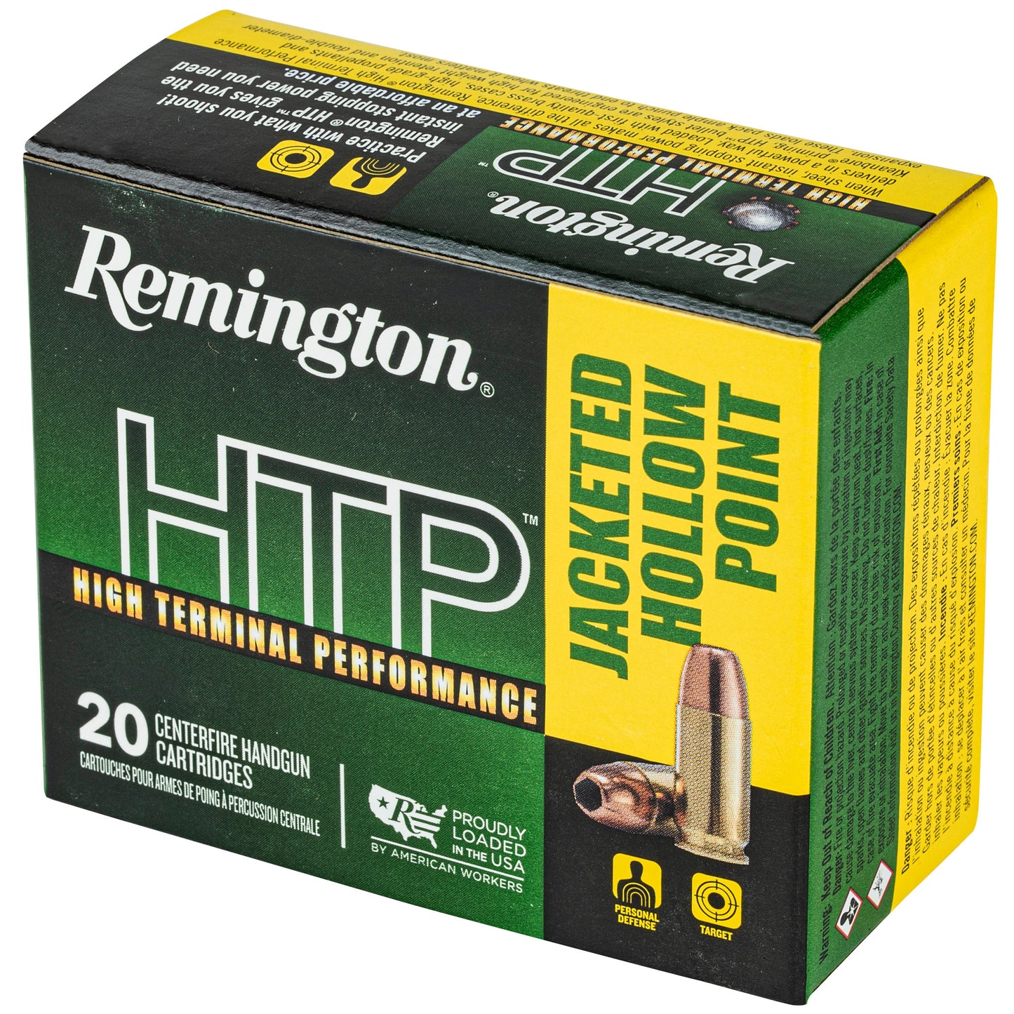 REM HTP 9MM +P 115GR JHP 20/500