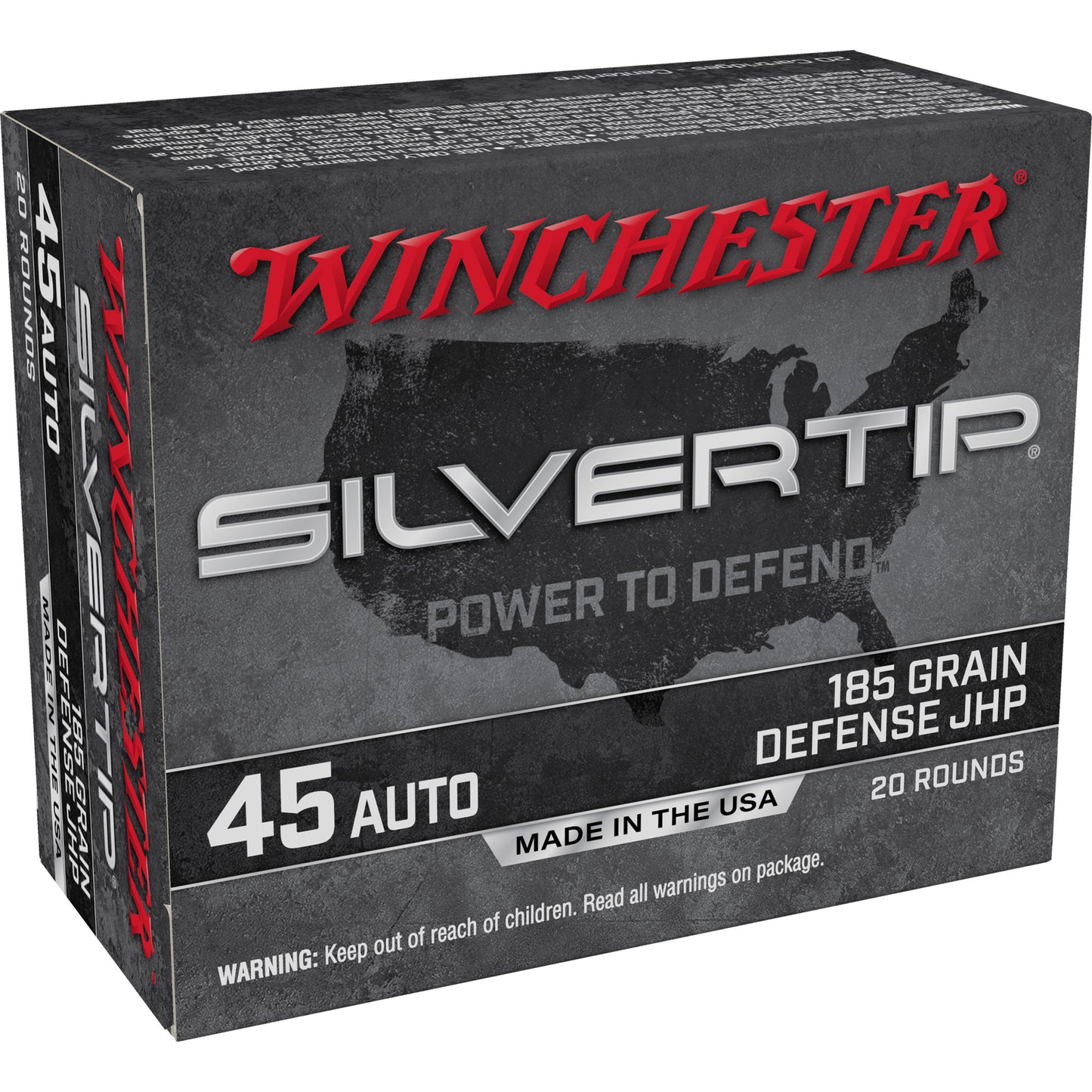 WIN SILVERTIP 45ACP 185GR HP 20/200