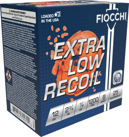 FIOCCHI LOW RECOIL 12GA 2.75"