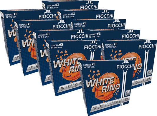 FIOCCHI WHITE RINO 12GA 2.75"