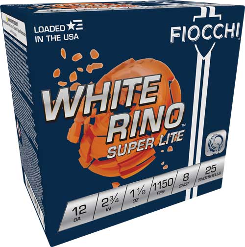 FIOCCHI WHITE RINO 12GA 2.75"