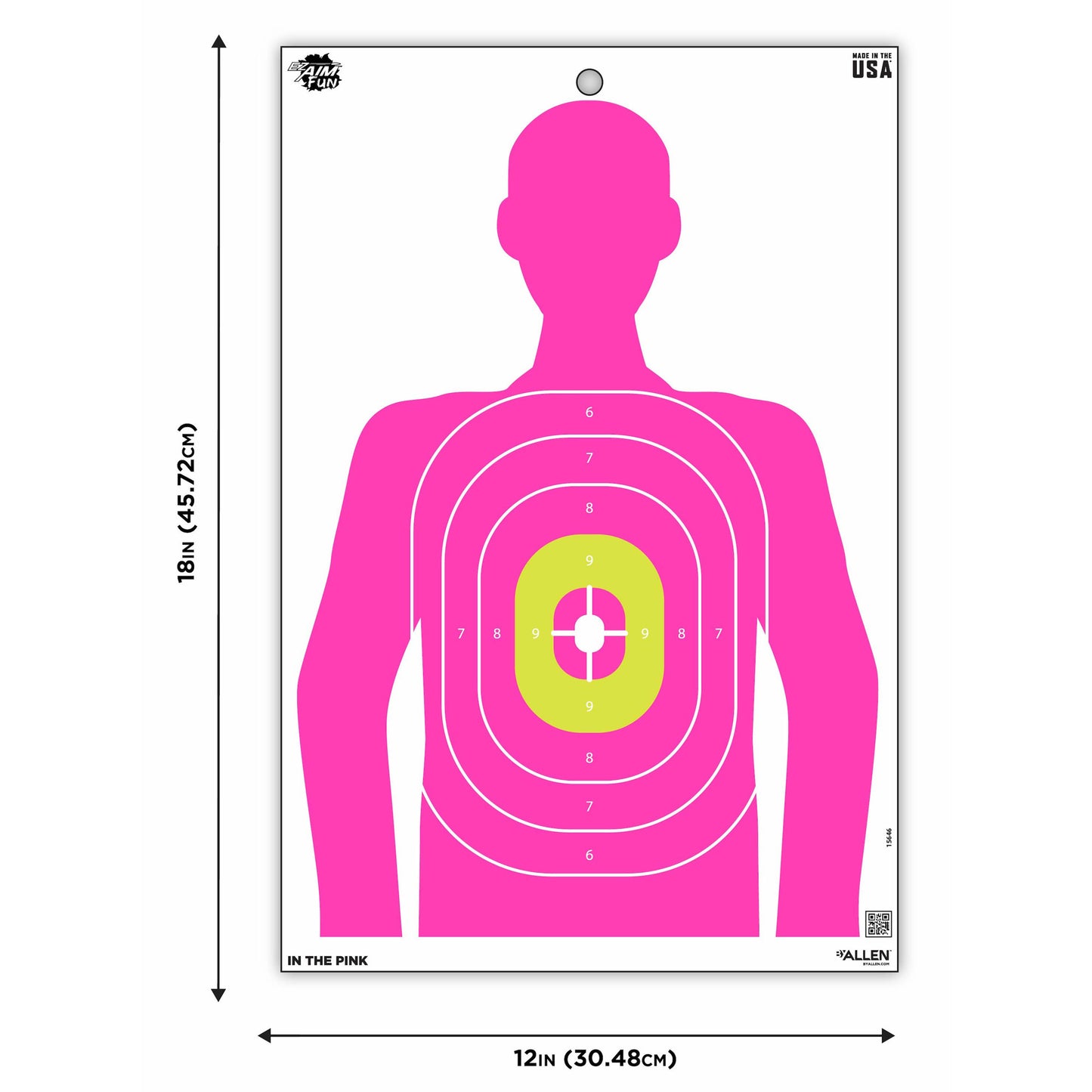 ALLEN EZ AIM 12X18 PNK SLHOUETE 3PK