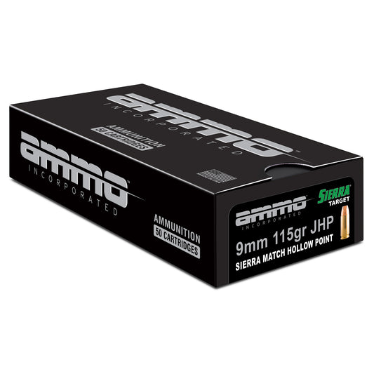 AMMO INC MATCH 9MM 115GR JHP 50/1000