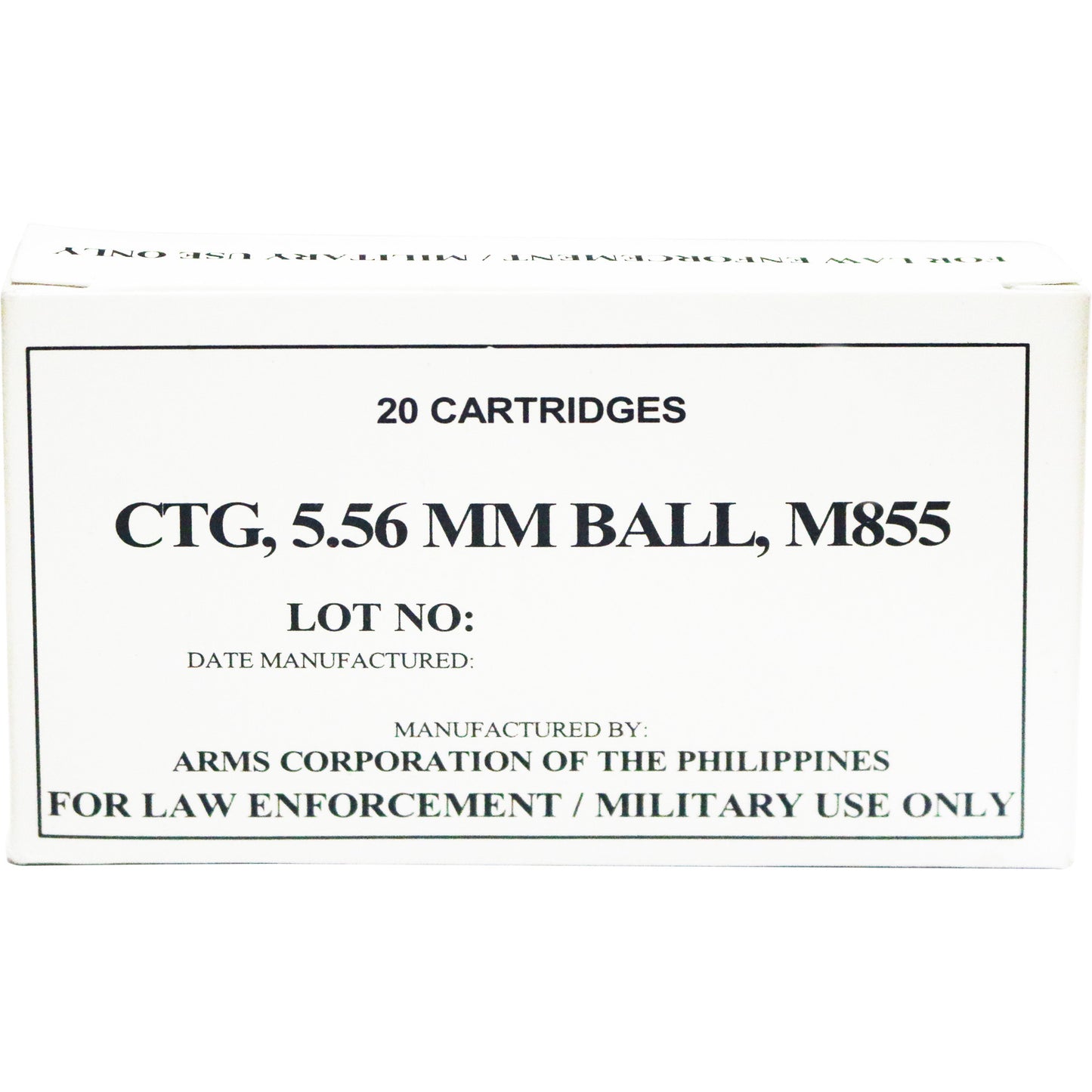 ARMSCOR 556NATO 62GR M855 20/1000