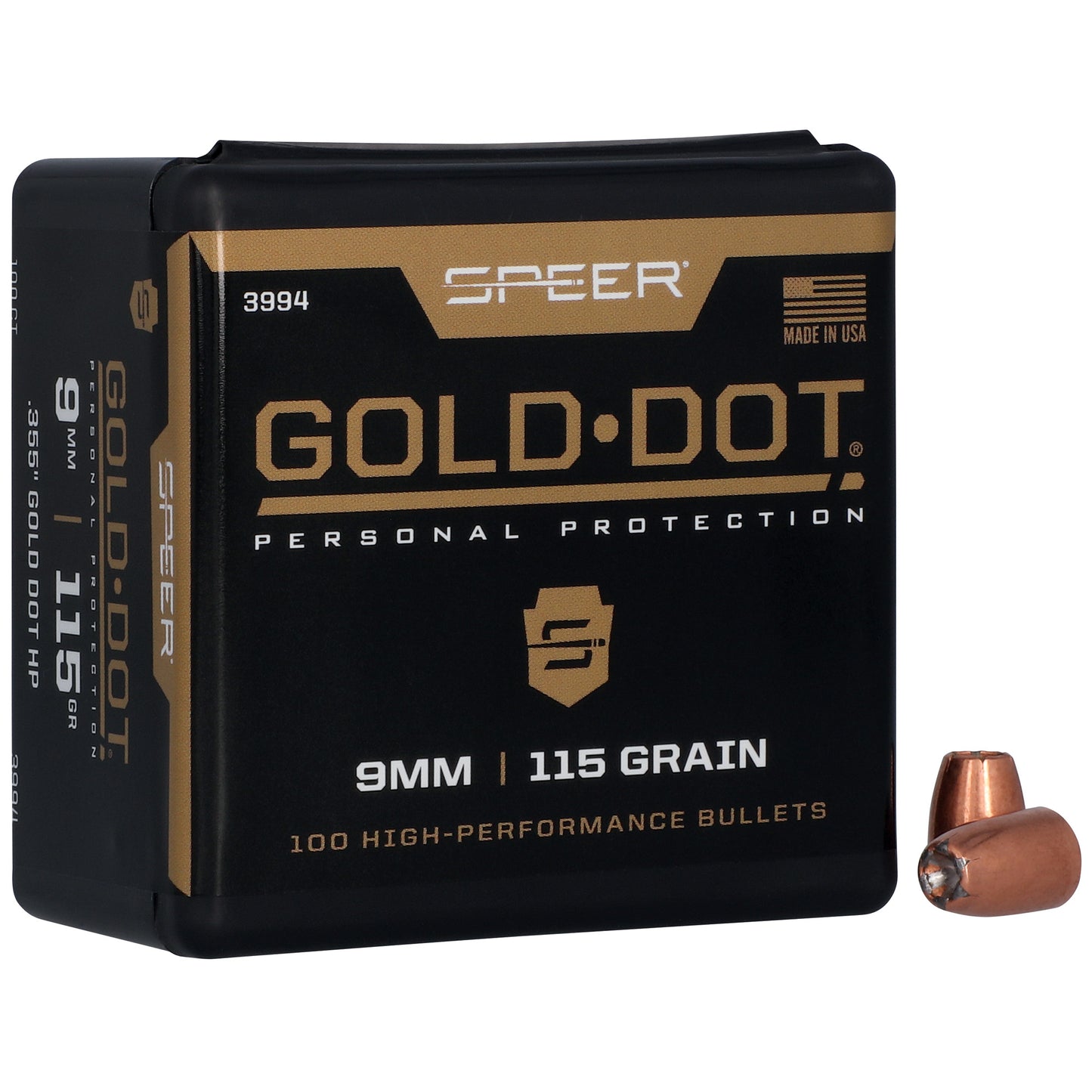 SPR GOLD DOT .355 115GR HP 100CT