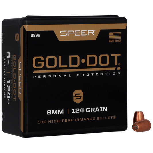 SPR GOLD DOT .355 124GR HP 100CT