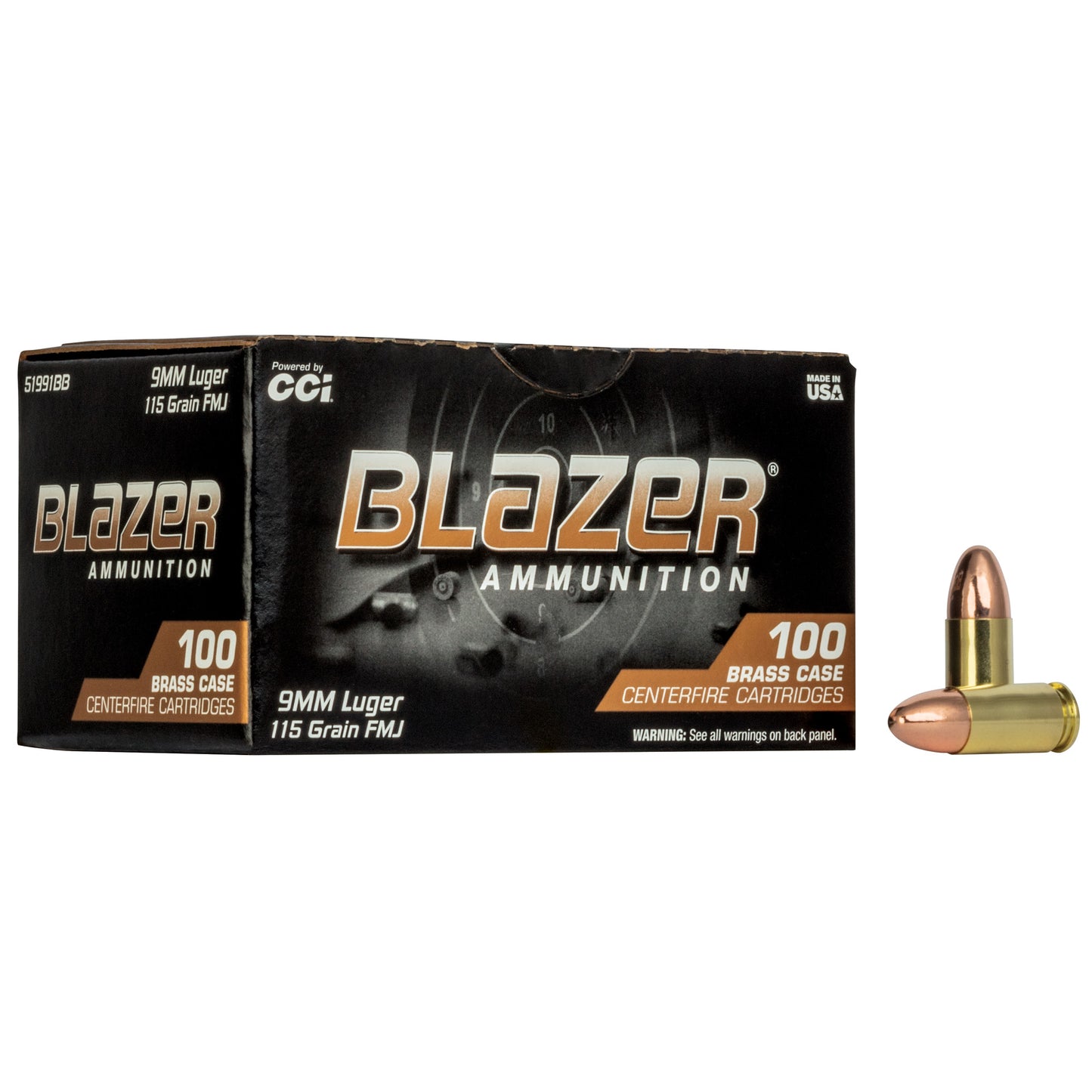 BLAZER 9MM 115GR FMJ 100CT BOX