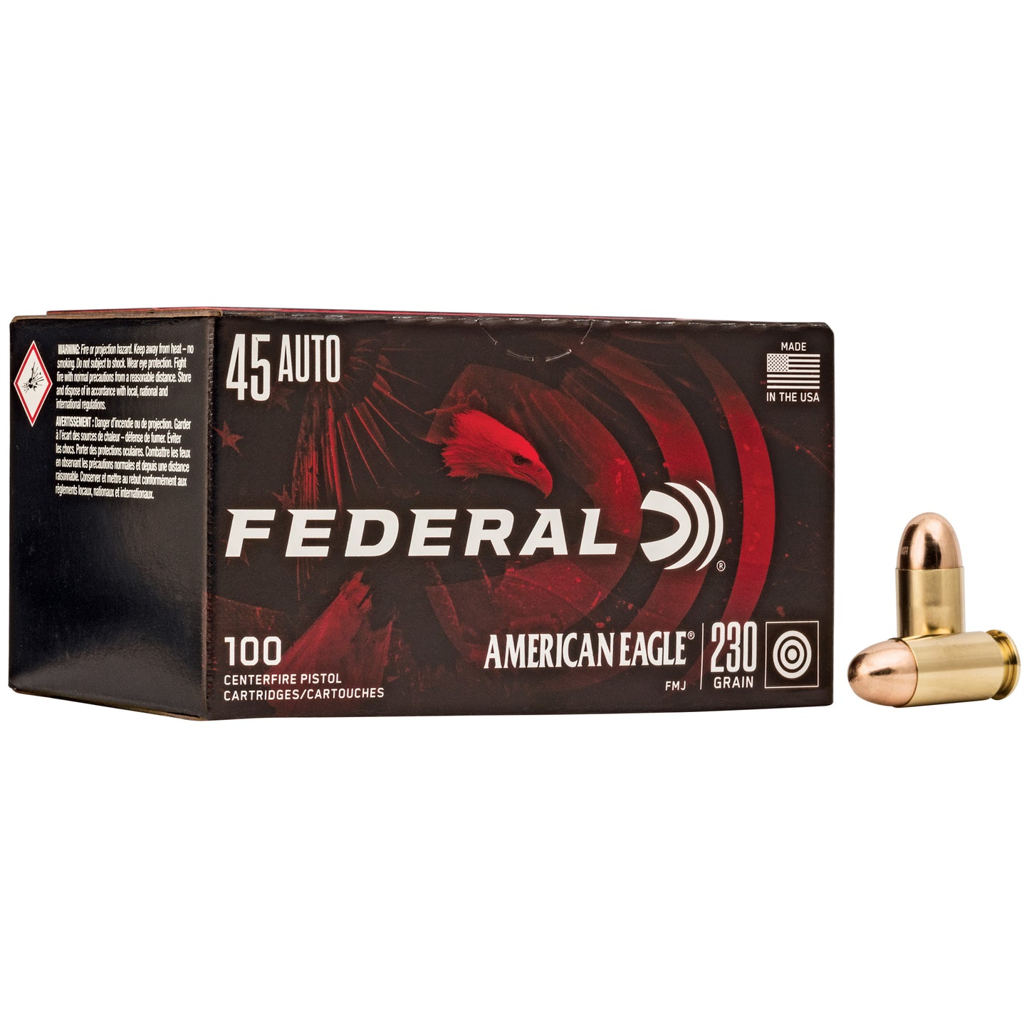 FED AM EAGLE 45ACP 230GR FMJ 100/500