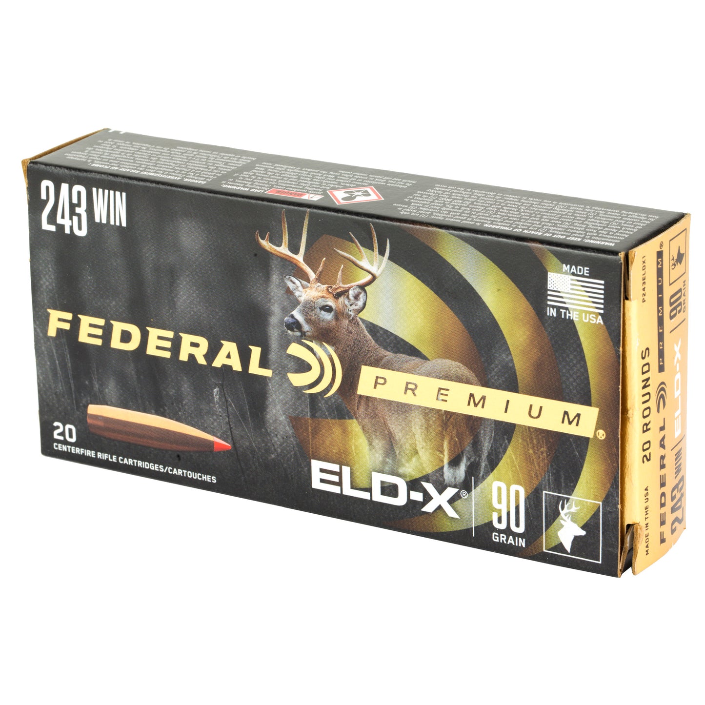 FED PRM 243WIN 90GR ELD-X 20/200