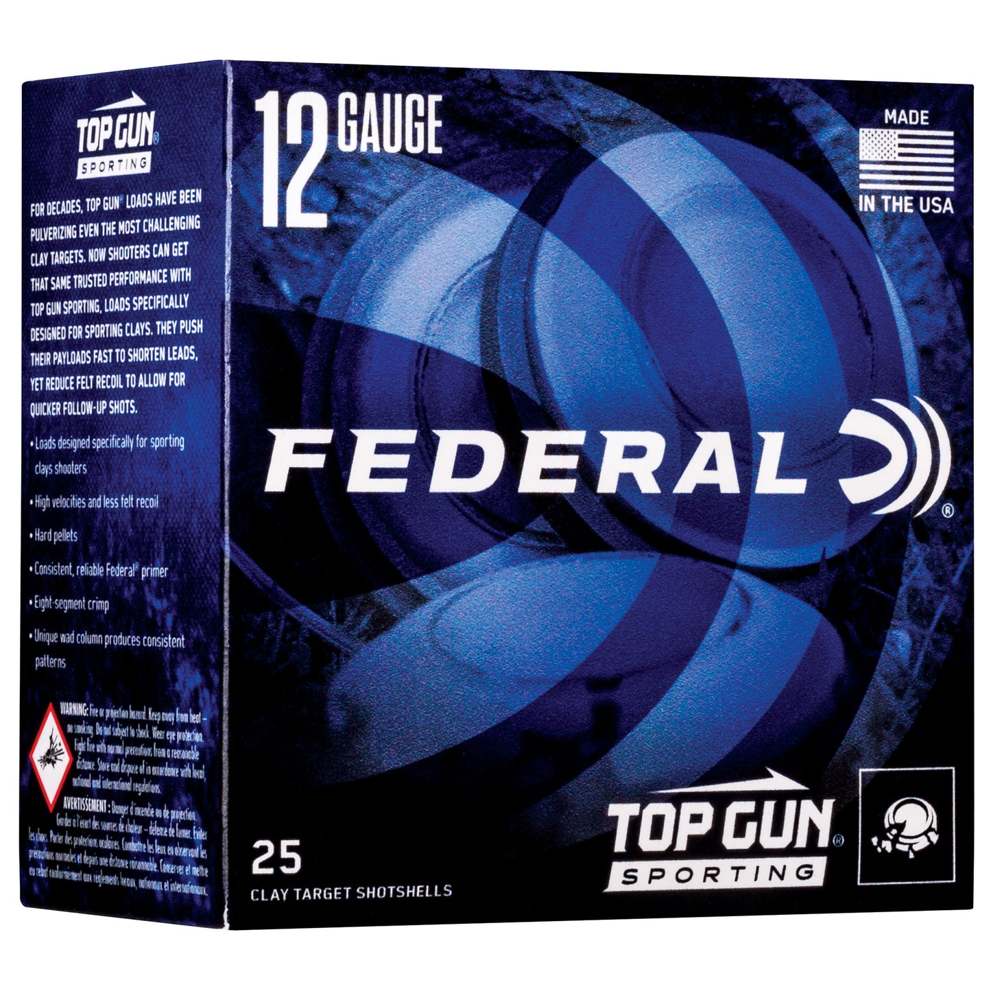 FED TOP GUN 12GA 2.75 #7.5 1 OZ 25/