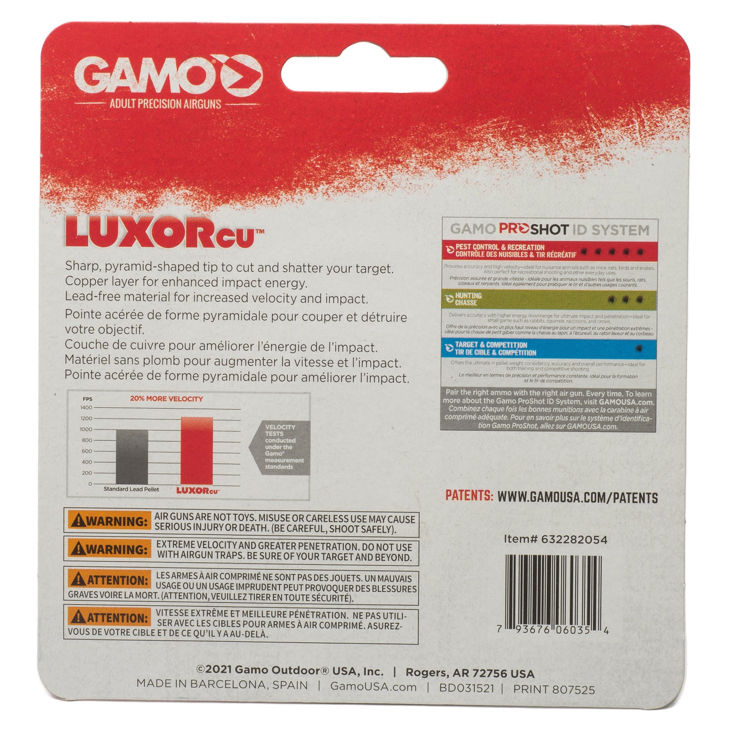 GAMO LUXOR CU SHRP PYRMID HNTING 177