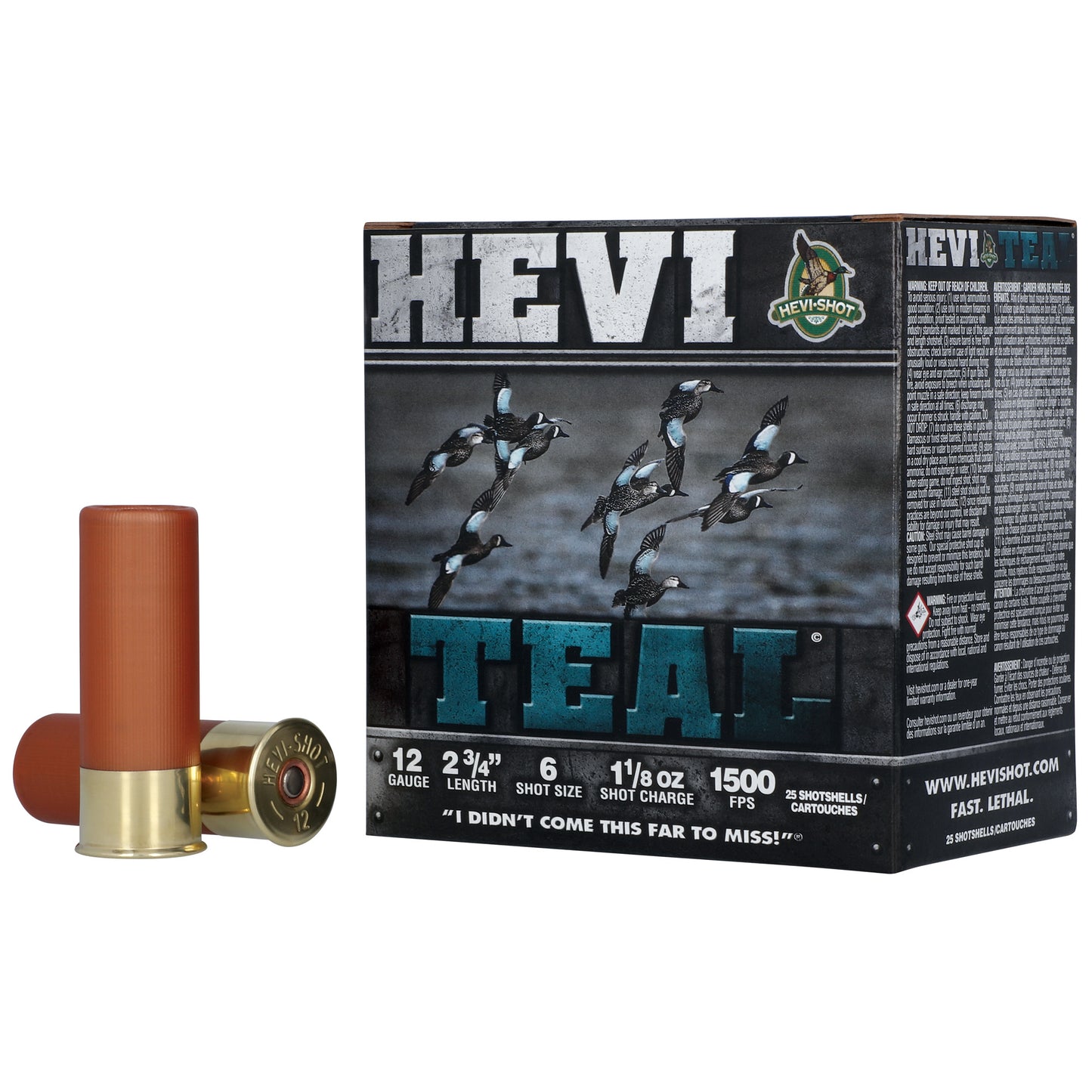 HEVI TEAL 12GA 2.75 #6 25/250