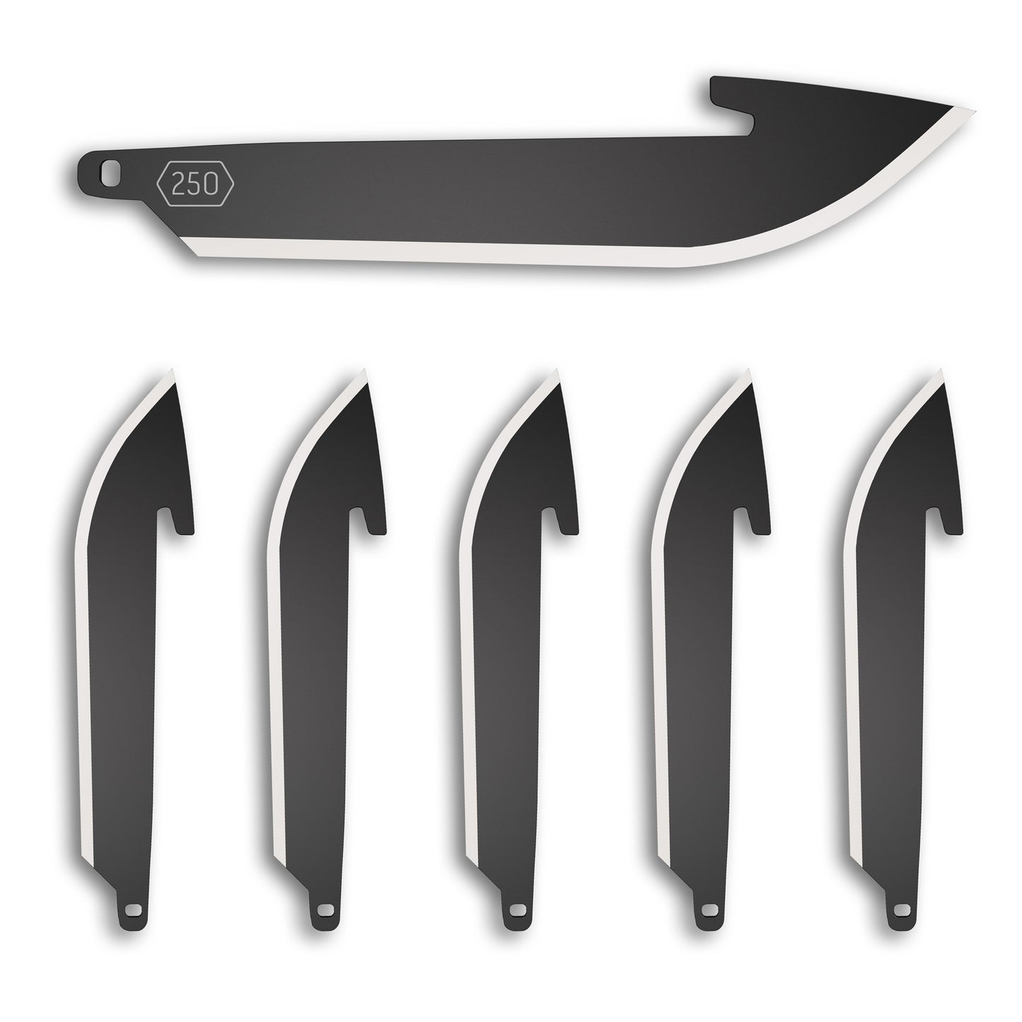 OD EDGE DROP-PT 2.5 BLADE 6PK BLK