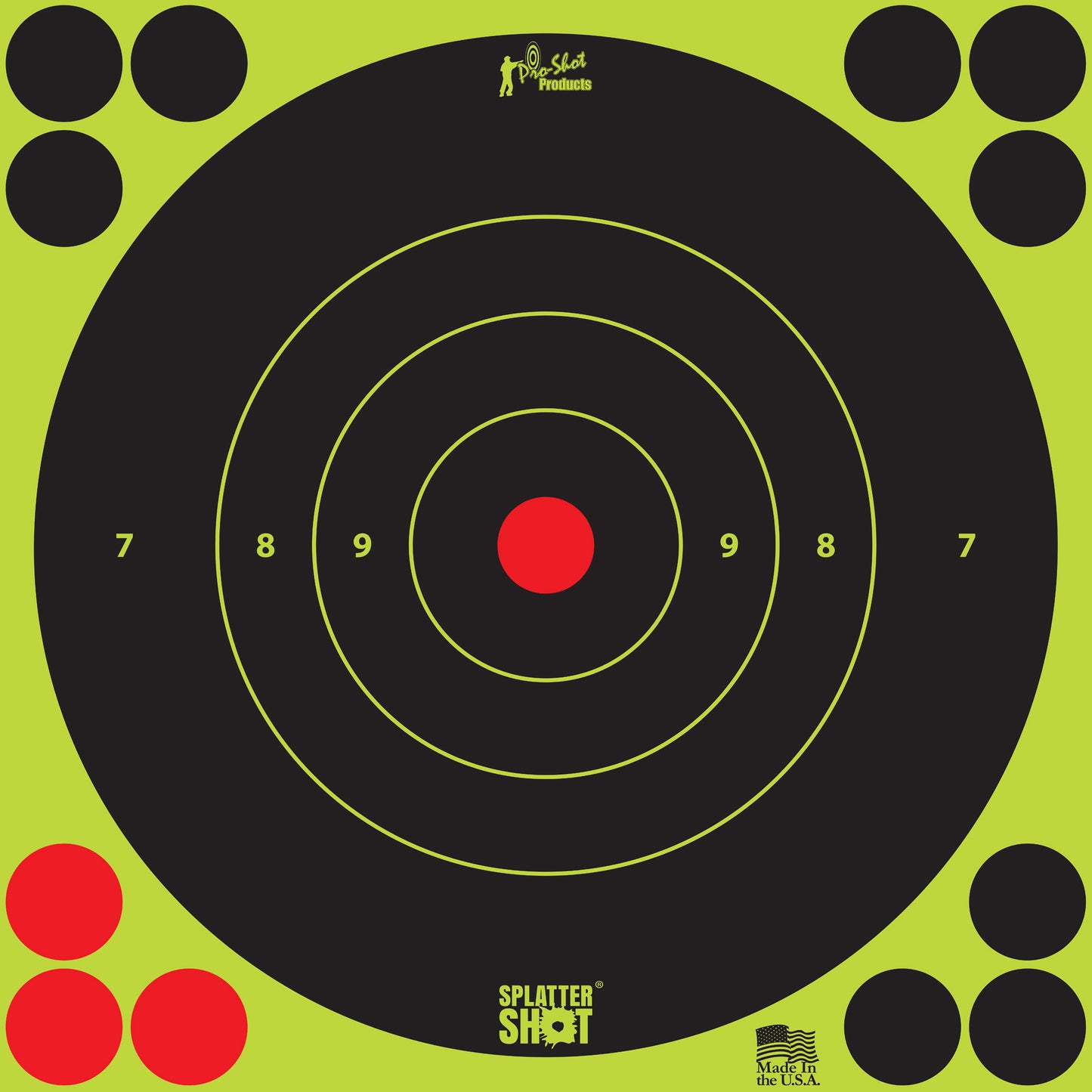 PRO-SHOT TARGET 8 GRN BULLSEYE 6PK