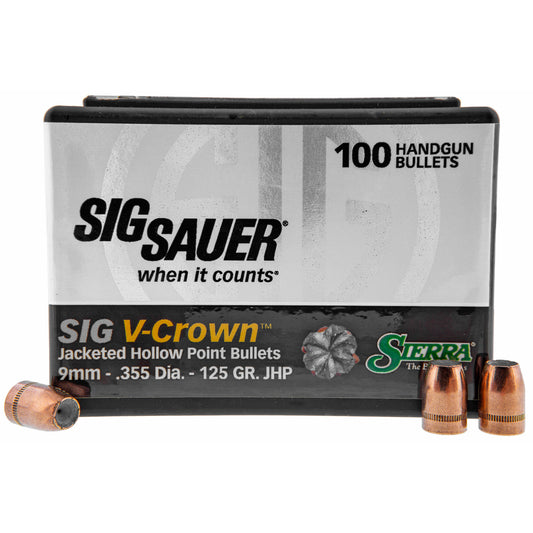 SIERRA V-CROWN 9MM 125GR JHP