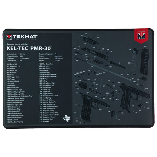 TEKMAT PSTL MAT FOR KELTEC PMR30 BLK