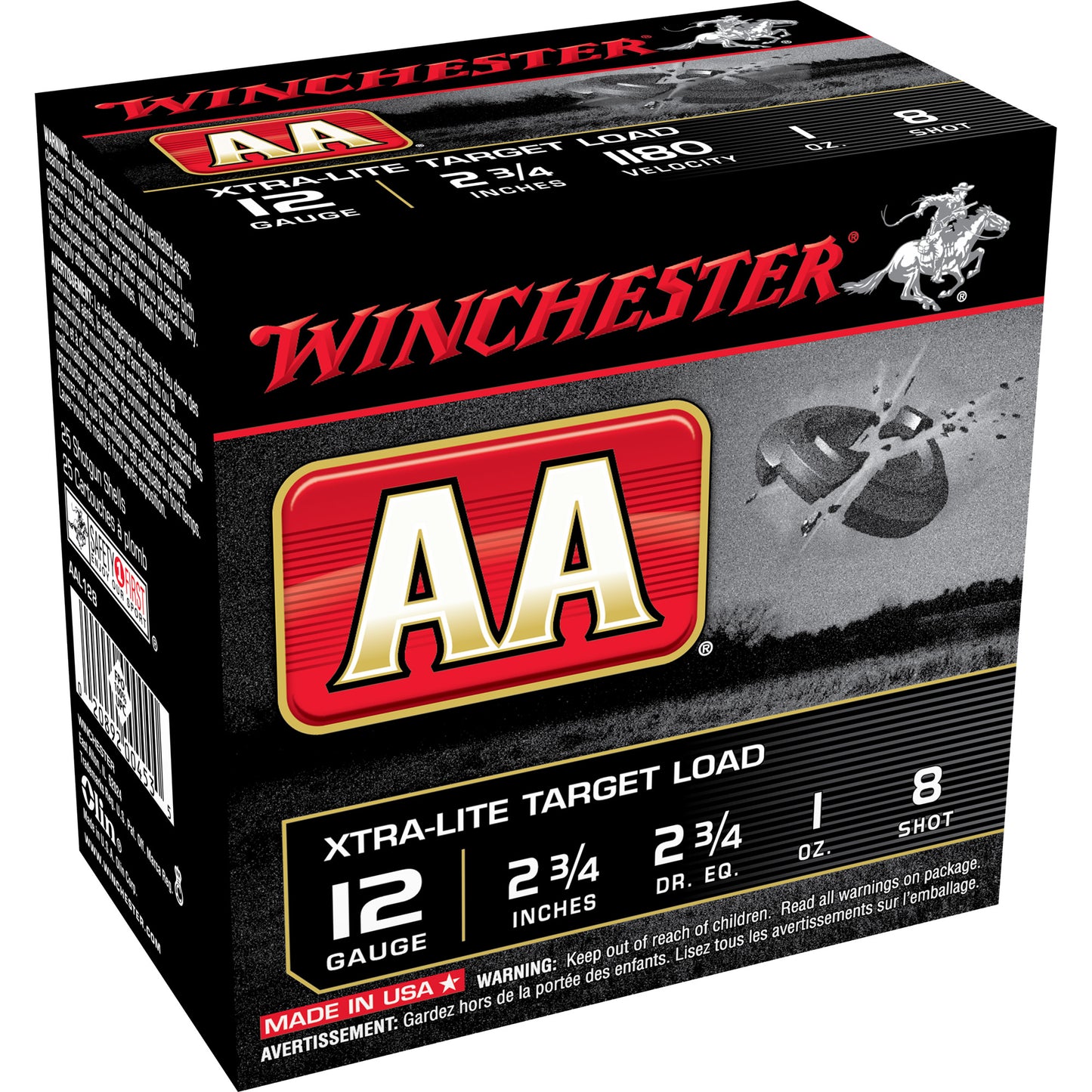 WIN AA EX-LIGHT 12GA 2.75 #8 25/250