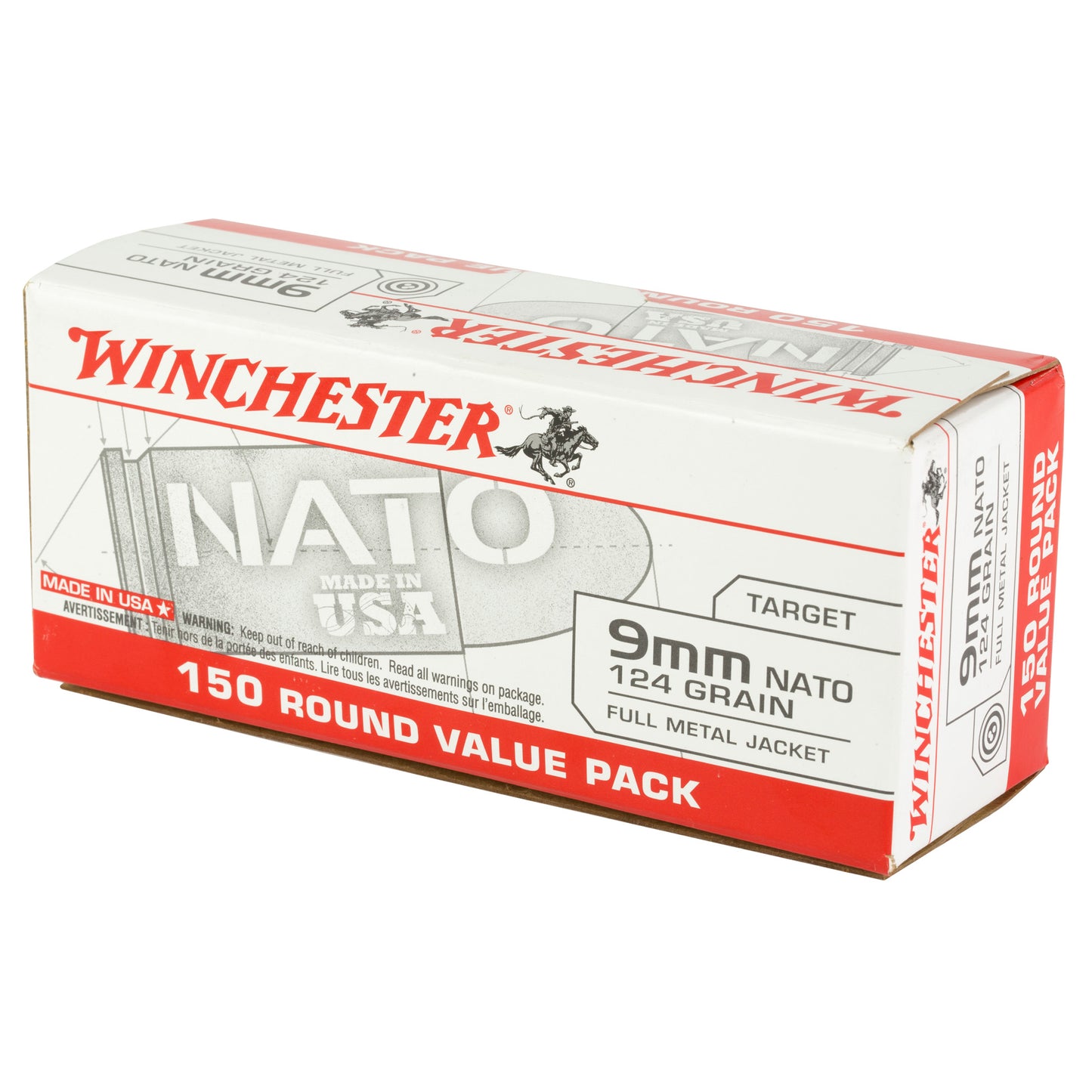 WIN USA 9MM NATO 124GR FMJ 150/750