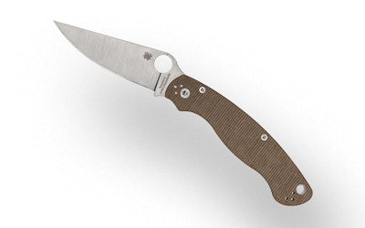 SPYDERCO MILITARY 2 CPM BRN CANVAS