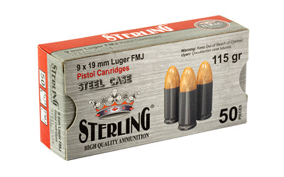 CENT ARMS STER 9MM 115GR FMJ 50/1500