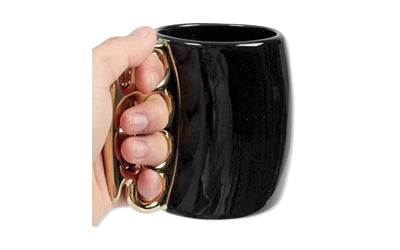 CBG BRASS KNUCKLE MUG BLACK AND GOLD