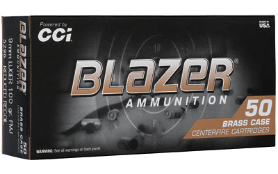 CCI BLZR BRASS 9MM 100GR FMJ 50/1000