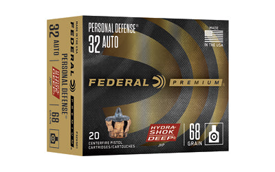 FED HYDRA SHOK 32ACP 68GR JHP 20/200