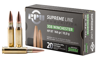 PPU SUPREME 308WIN 168GR HPBT 20/200