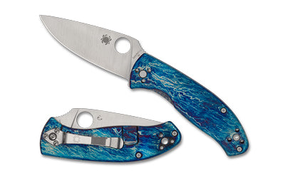 SPYDERCO TENACIOUS TI DISRY BLU/SLV